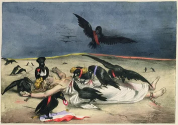 1831年10月31日の「ラカリカチュア」から、すべての種類のカラスにフランスが配達された
